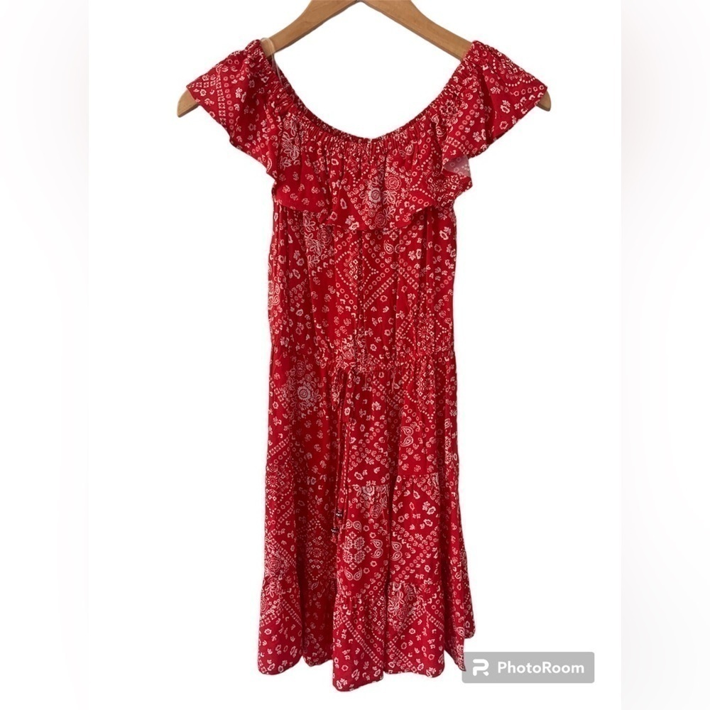 NWT Juniors’ XS Red Bandanna Print Dress from BeBop with free matching headband